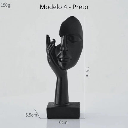 Escultura Decorativa Rostro de Personaje