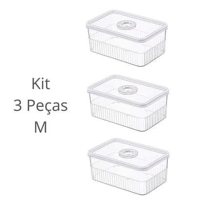 Kit 3 Organizadores de Nevera con Tapa