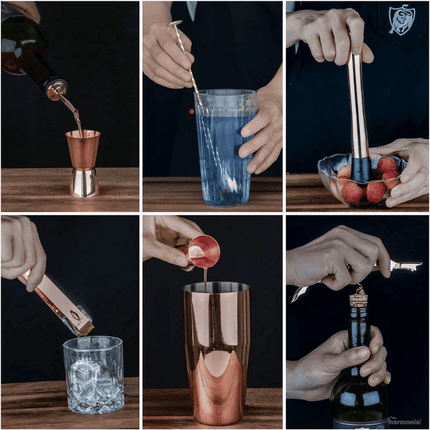Kit Coctelera de Acero Inoxidable Bebidas Cócteles - Zenithi Hogar