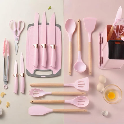 Kit de Cocina 19 Piezas de Silicona Premium 
