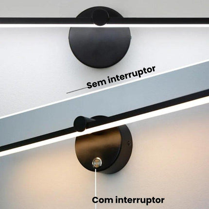 Lámpara de baño con interruptor LED direccional 8W