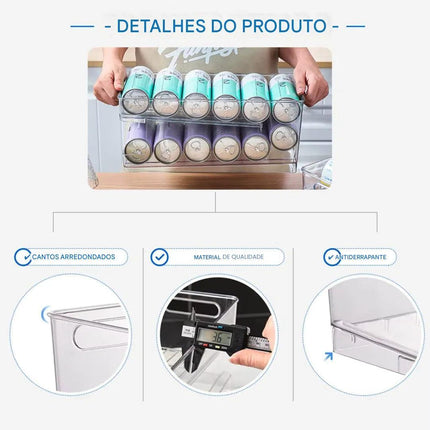 Organizador de Latas para Nevera Automático 