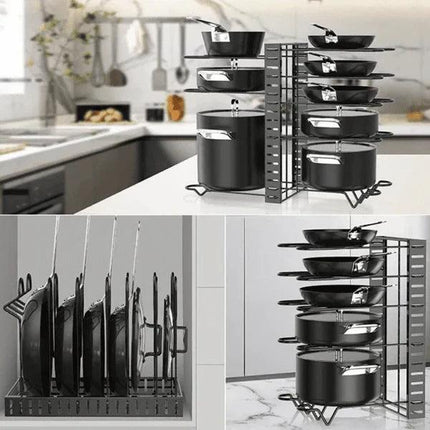 Organizador de Ollas y Tapas para Cocina Armario