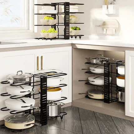 Organizador de Ollas y Tapas para Cocina Armario