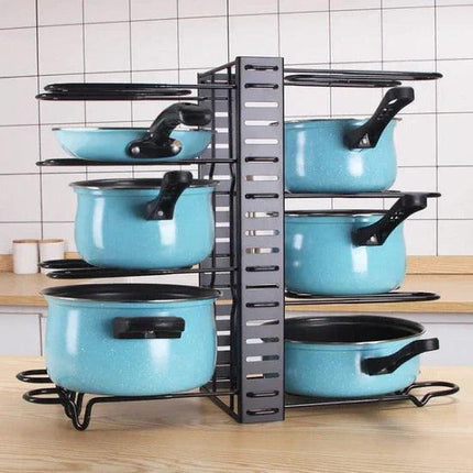 Organizador de Ollas y Tapas para Cocina Armario