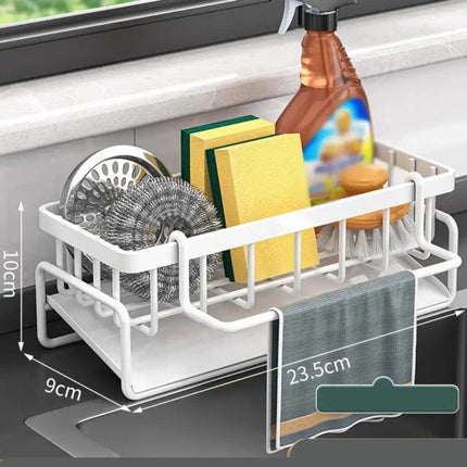 Porta Detergente y Esponja para Fregadero de Cocina 