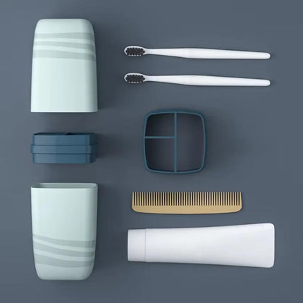 Porta Cepillo de Dientes con Tapa y Pasta para Baño