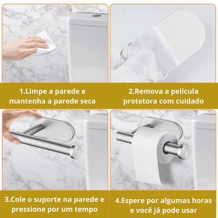 Porta Papel Higiénico de Pared Papeletera para Baño