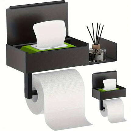 Porta Papel Higiénico de Pared Soporte con Cajón para Baño