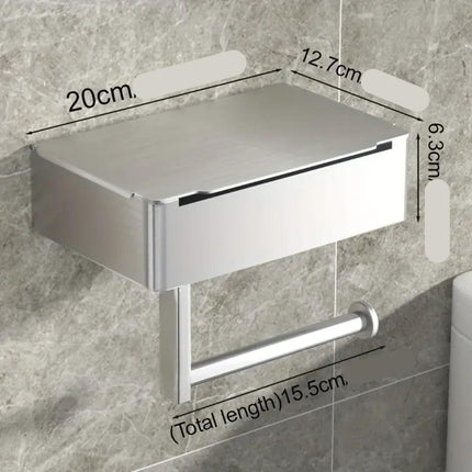 Porta Papel Higiénico de Pared Soporte con Cajón para Baño