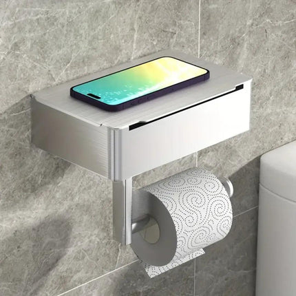 Porta Papel Higiénico de Pared Soporte con Cajón para Baño