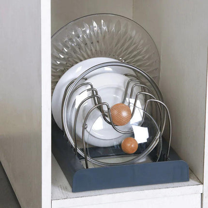 Porta Organizador de Tapas y Sartenes de Cocina - Multiusos 