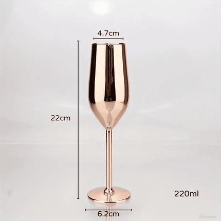 Copa de Champagne Espumante Colorida de Acero Inoxidable - Zenithi Hogar