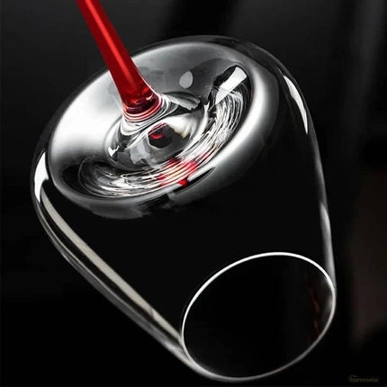 Copa de Vino Cristal Tallo Rojo - Zenithi Hogar