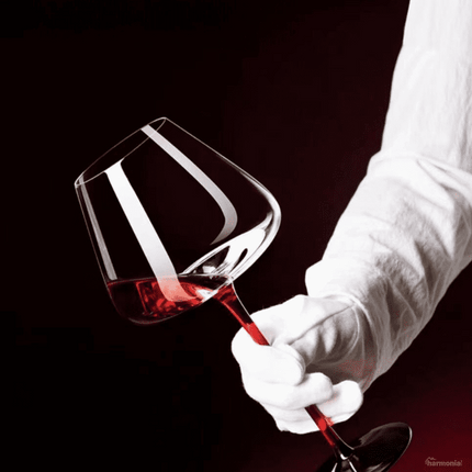 Copa de Vino Cristal Tallo Rojo - Zenithi Hogar