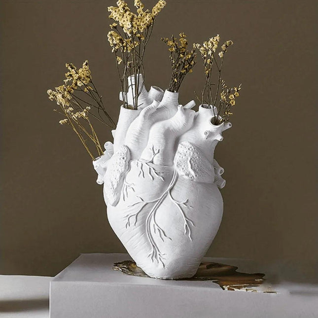 Vaso Decorativo para Sala de Ceramica Corazón