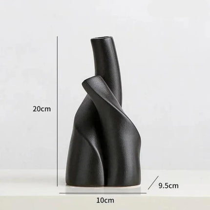 Vaso Decorativo para Sala de Ceramica Espiral 2 Piezas