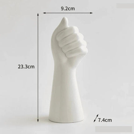 Jarrón decorativo para habitación de cerámica para mesa de mano.