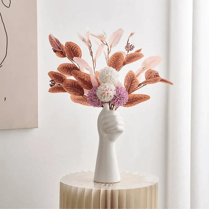 Jarrón decorativo para habitación de cerámica para mesa de mano.